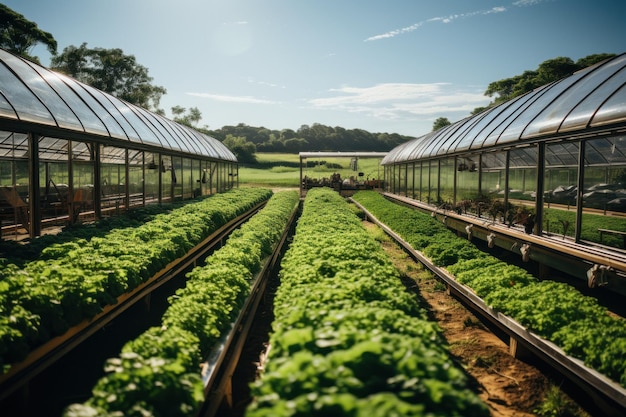 Photo une serre moderne pour la culture d'aliments sains et de légumes frais