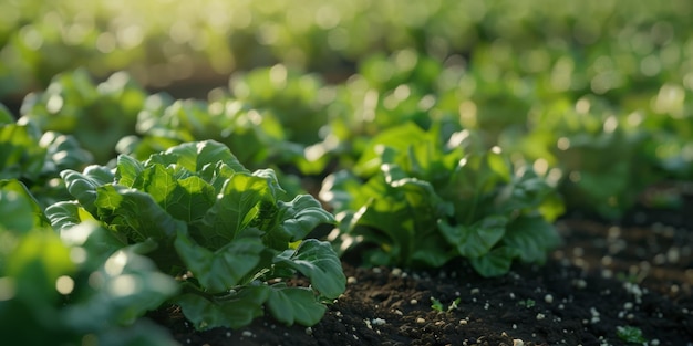 serre avec des semis d'herbes et de légumes IA générative