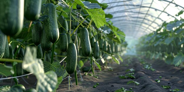 serre avec des semis d'herbes et de légumes IA générative