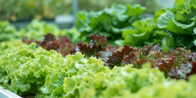 serre avec des semis d'herbes et de légumes IA générative