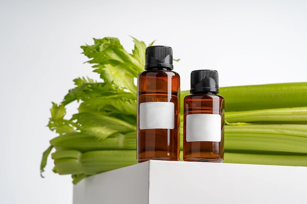 Photo serum d'extrait d'huile pour les soins du corps et du visage concept de traitement et de soins de beauté pour la santé