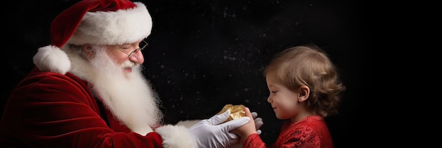 Photo serve de phare d'espoir et de bonne volonté éclairant les cœurs du monde entier pendant la saison des fêtes la chaleur du père noël donnant désintéressé répandant la joie la magie des fêtes générée par l'ia