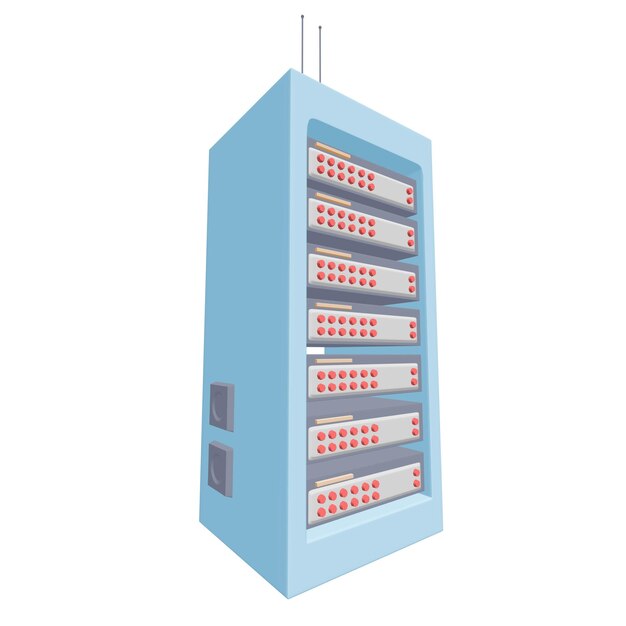 Serveur de réseau de données dans l'armoire Test de diagnostic dans la technologie de la salle informatique