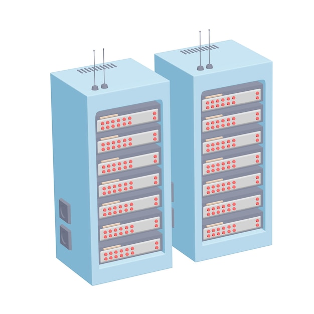 Serveur de réseau de données dans l'armoire Test de diagnostic dans la technologie de la salle informatique