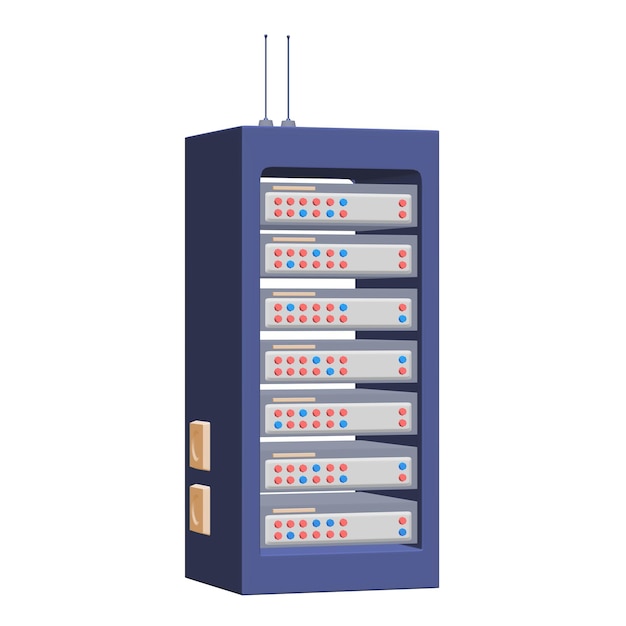 Serveur de réseau de données dans l'armoire Test de diagnostic dans la technologie de la salle informatique