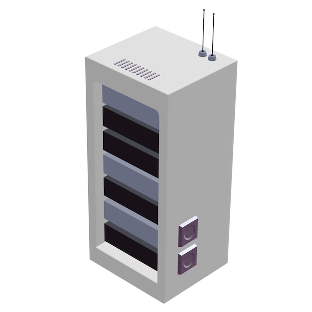Serveur de réseau de données dans l'armoire Test de diagnostic dans la technologie de la salle informatique