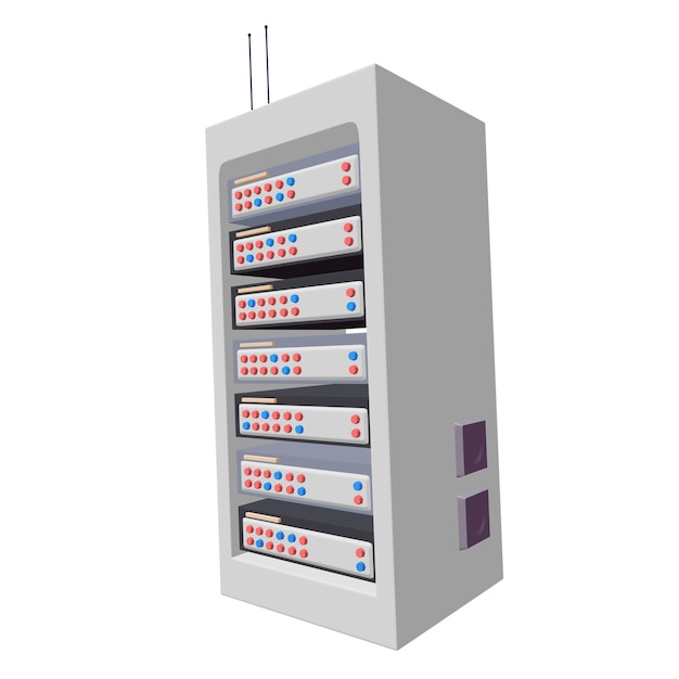 Serveur de réseau de données dans l'armoire Test de diagnostic dans la technologie de la salle informatique