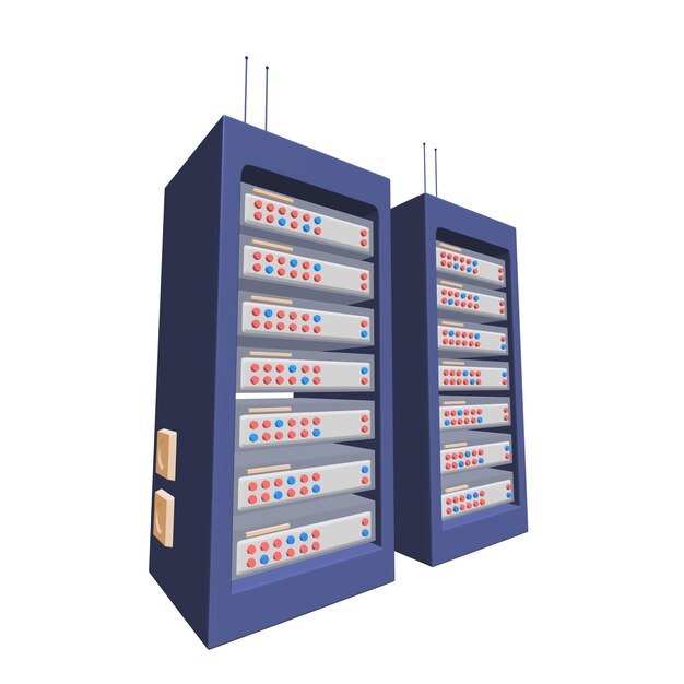 Serveur de réseau de données dans l'armoire Test de diagnostic dans la technologie de la salle informatique