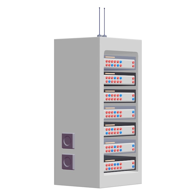 Serveur de réseau de données dans l'armoire Test de diagnostic dans la technologie de la salle informatique