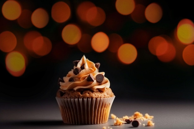 Service de restauration et de dessert avec cupcake sur la table pour la boulangerie et l'hospitalité au restaurant