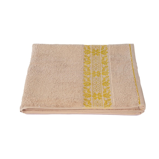 Serviette de bain isolé sur fond blanc