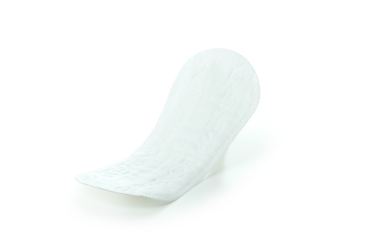 Photo serviette hygiénique fraîche isolé sur blanc