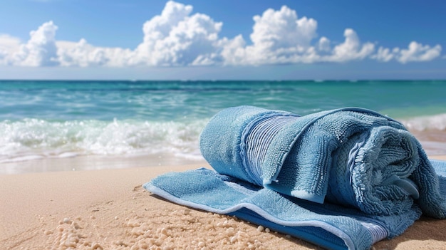 Photo une serviette sur la plage