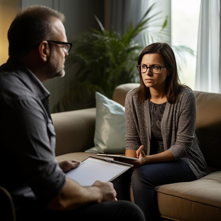 Photo session de consultation avec un psychiatre