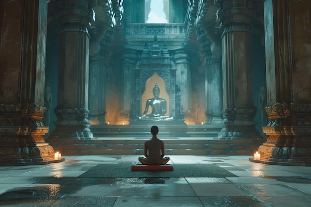 Sessions de méditation tranquille dans des temples sereins oct