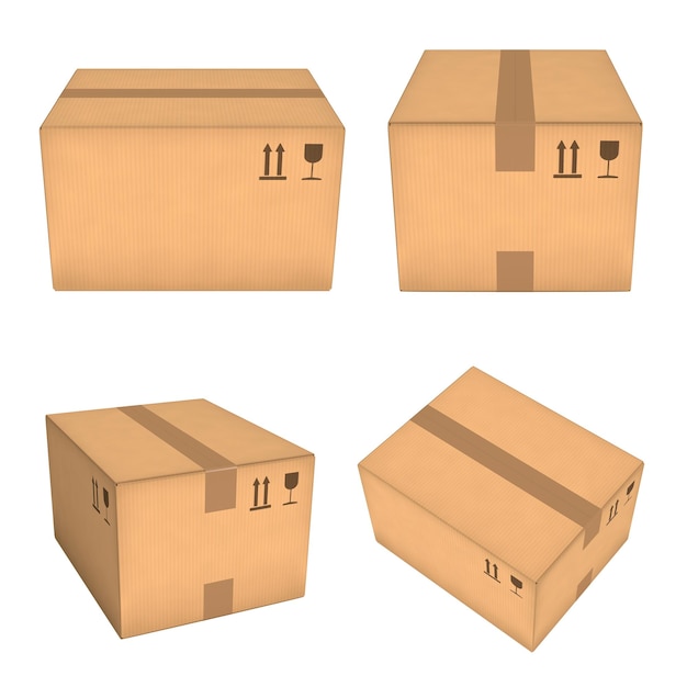 Set de boîtes en carton
