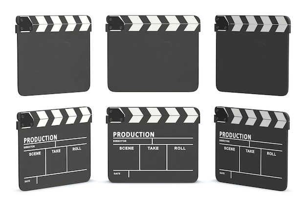 Photo set de clapboards noirs