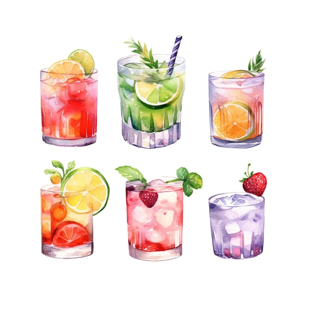 Set de cocktails de clipart de cocktail 5