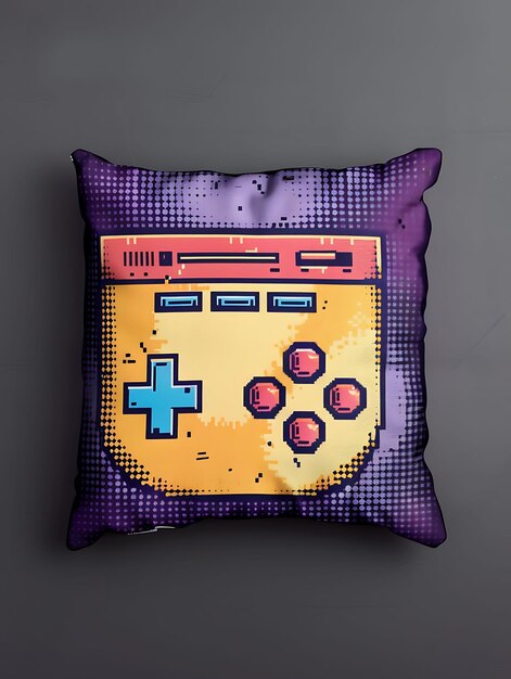 Set de coussin à jeter 16 pixels avec design pop art et design conceptuel d'actifs de jeux de bandes dessinées