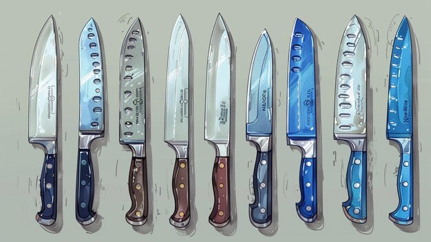 Set de couteau en céramique Une illustration mettant en évidence le papier peint