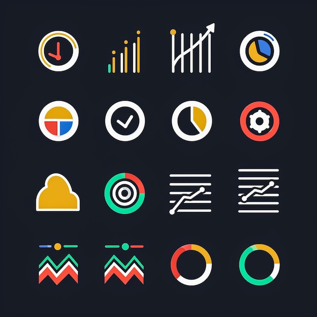 Set d'icônes pour une page Web d'entreprise