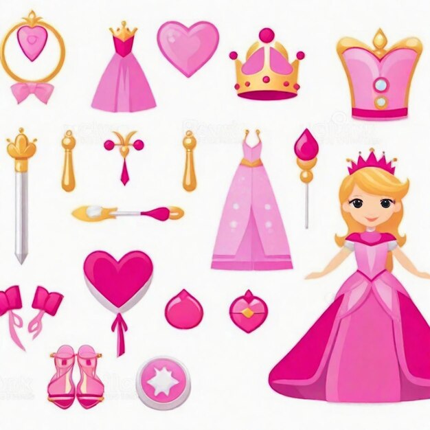 Set d'icônes de princesses