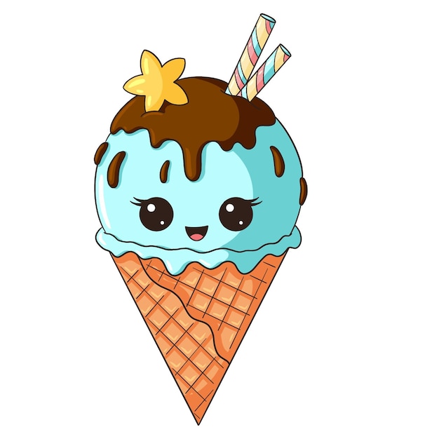 Set d'illustrations du dessert Kawaii
