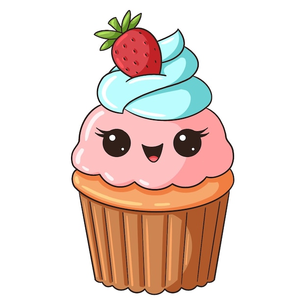 Set d'illustrations du dessert Kawaii