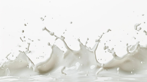 Set de milk splash et de verser du yogourt ou de la crème incluent le clipping génératif Ai