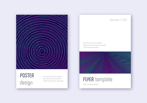 Set de modèles de conception de couverture minimaliste Neon abstr