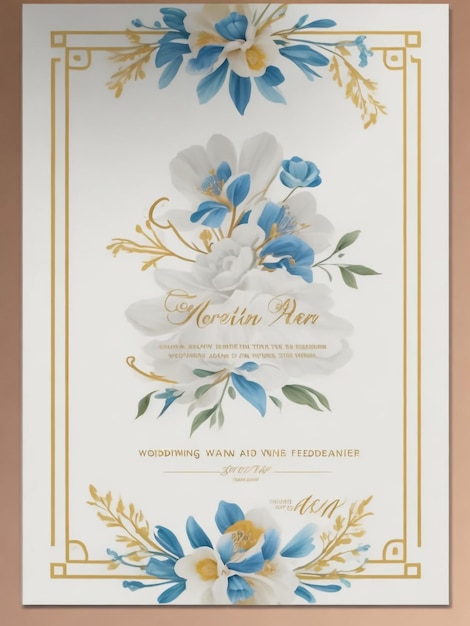 Set de modèles d'invitation de mariage avec des fleurs et des feuilles de rose à l'aquarelle