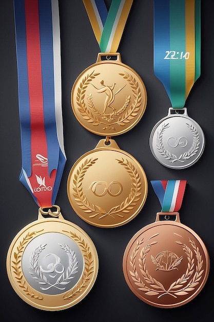 Set d'or, d'argent et de bronze et de médailles olympiques