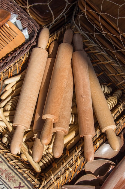 Set de rouleaux en bois