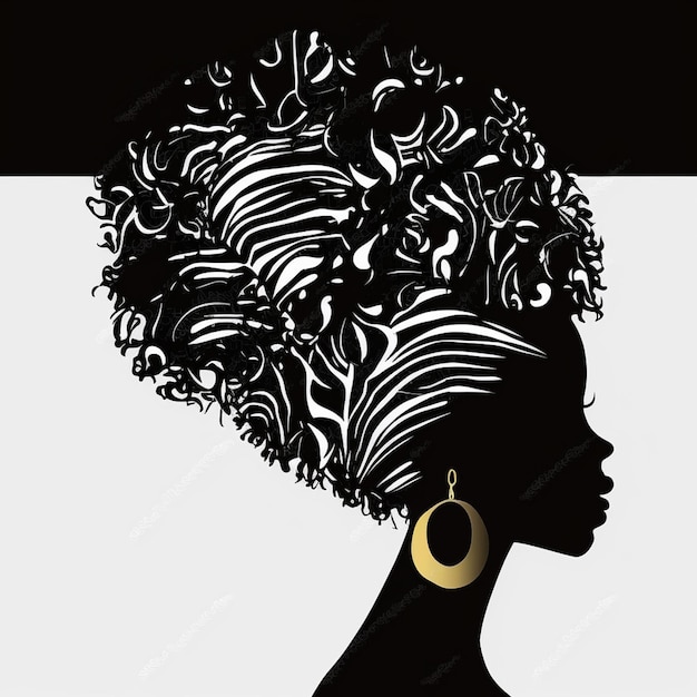 Set de silhouettes de femmes noires sur un fond blanc