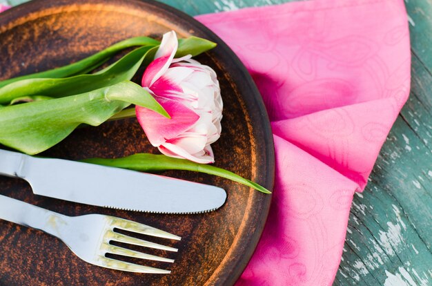 Set de table de fête pour la fête des mères ou l&#39;anniversaire.