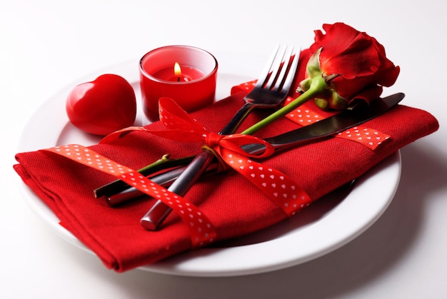 Set de table de fête pour la Saint Valentin