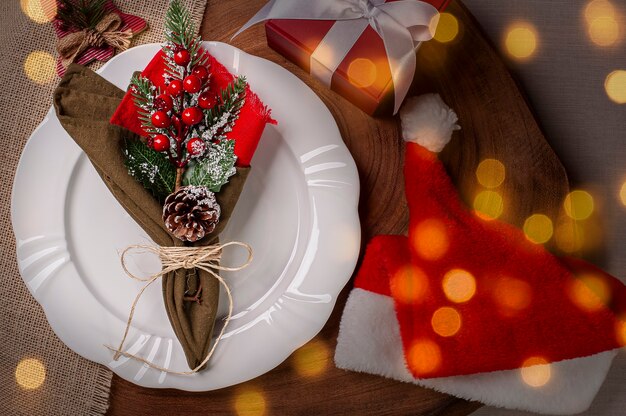 Set de table pour Noël avec coffret cadeau