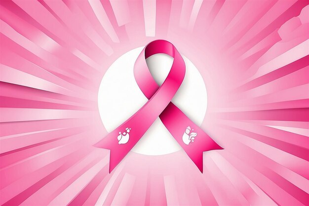 Set de vacances au ruban Collection de logos d'icônes colorés isolés sur fond blanc Cancer du sein