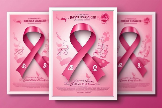 Set de vacances au ruban Collection de logos d'icônes colorés isolés sur fond blanc Cancer du sein