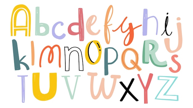 Sets de polices de typographie alphabétiques png