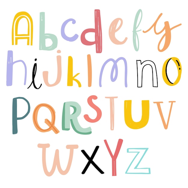 Sets de polices de typographie alphabétiques png