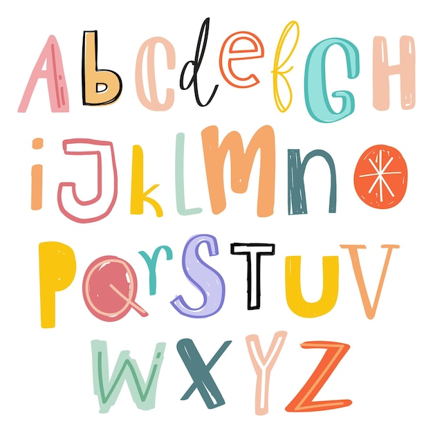 Sets de polices de typographie alphabétiques png