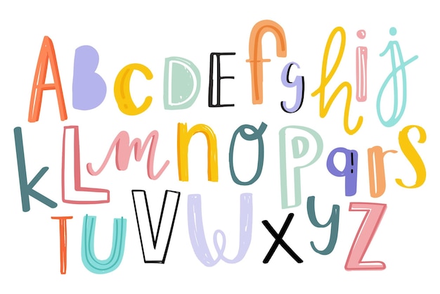Sets de polices de typographie alphabétiques png