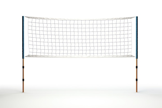 Photo un seul filet de volleyball isolé sur fond blanc