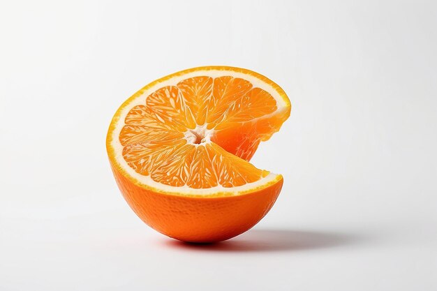 Un seul orange sur fond blanc