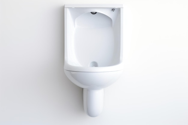 Photo un seul urinal isolé sur fond blanc