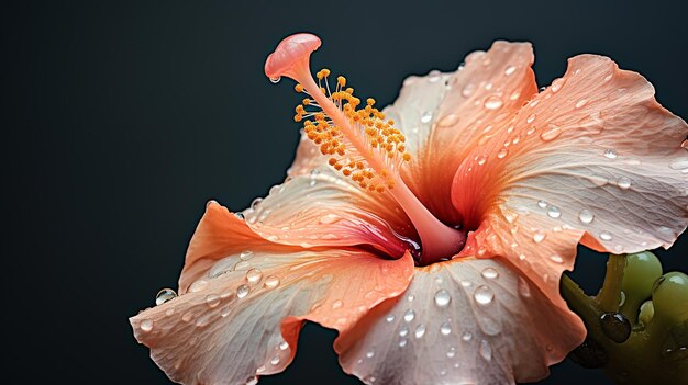 Une seule fleur d'hibiscus de pêche pour l'arrière-plan