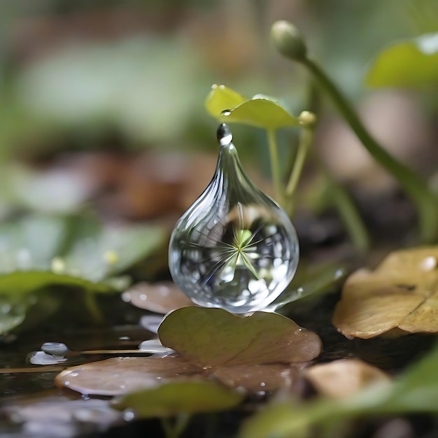 Photo une seule goutte de pluie marque un tournant significatif.