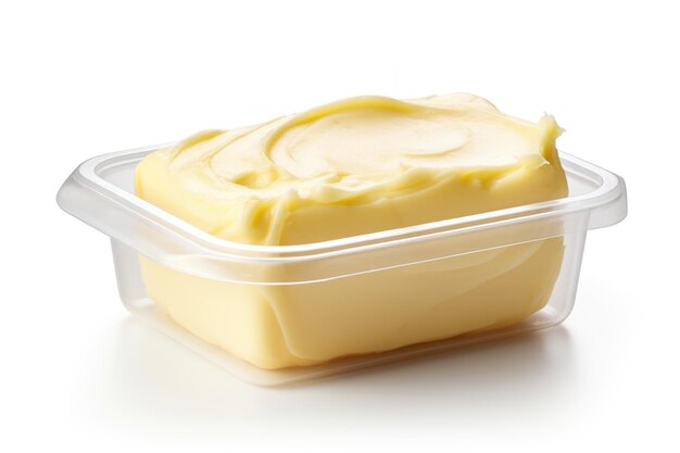 Photo une seule margarine isolée sur fond blanc