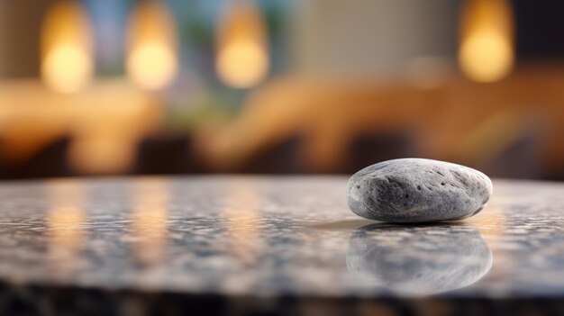 Photo une seule pierre sur l'ia générative de table